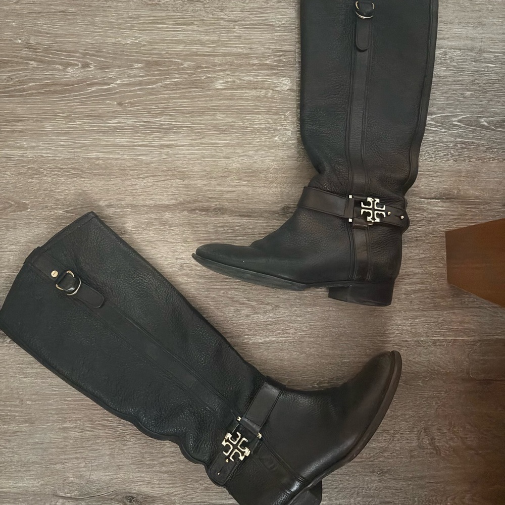 Tory Burch Black Over the Knee Boots